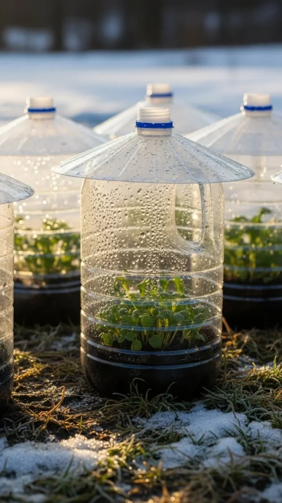 Use Clear Plastic Jugs as Mini Greenhouses