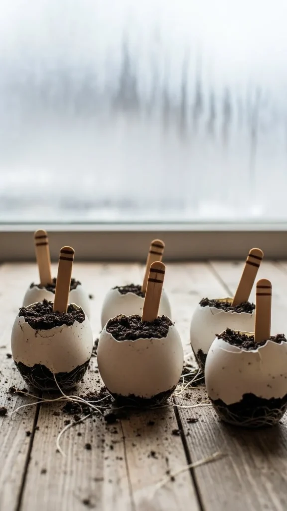 Use Eggshell Halves as Biodegradable Pots