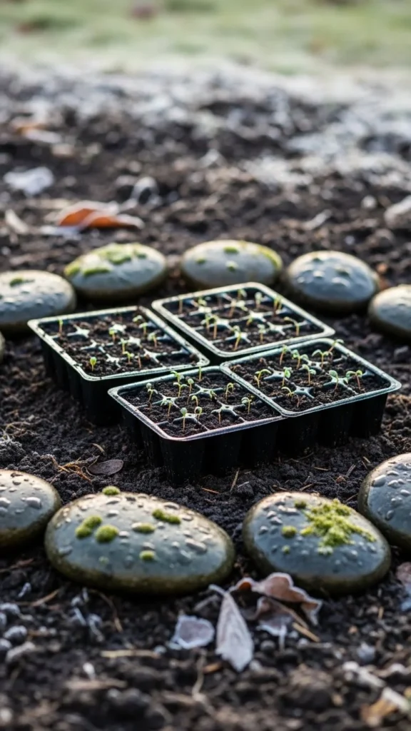 Warm Soil With Flat Stones