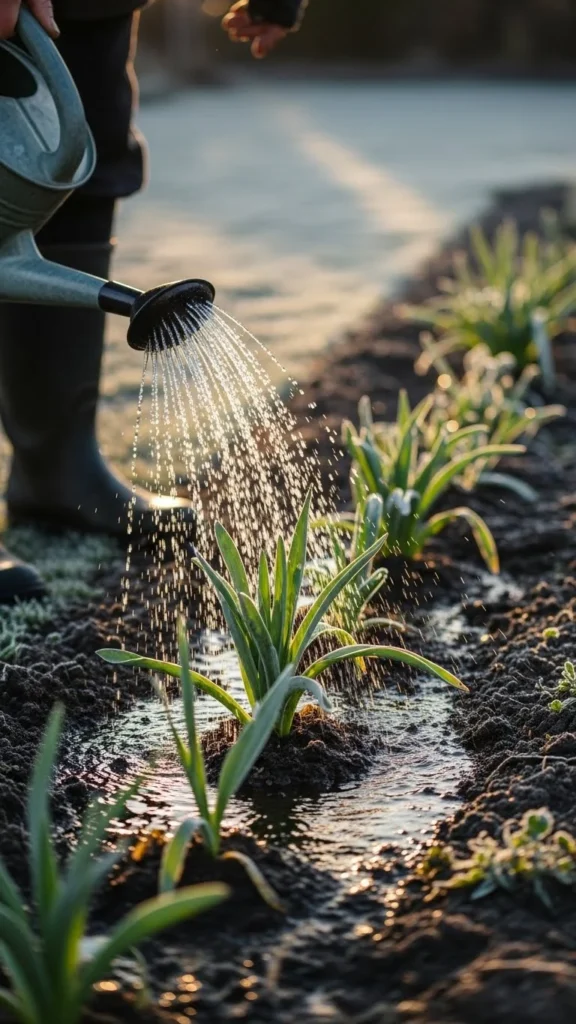 Water Soil Before a Frost
