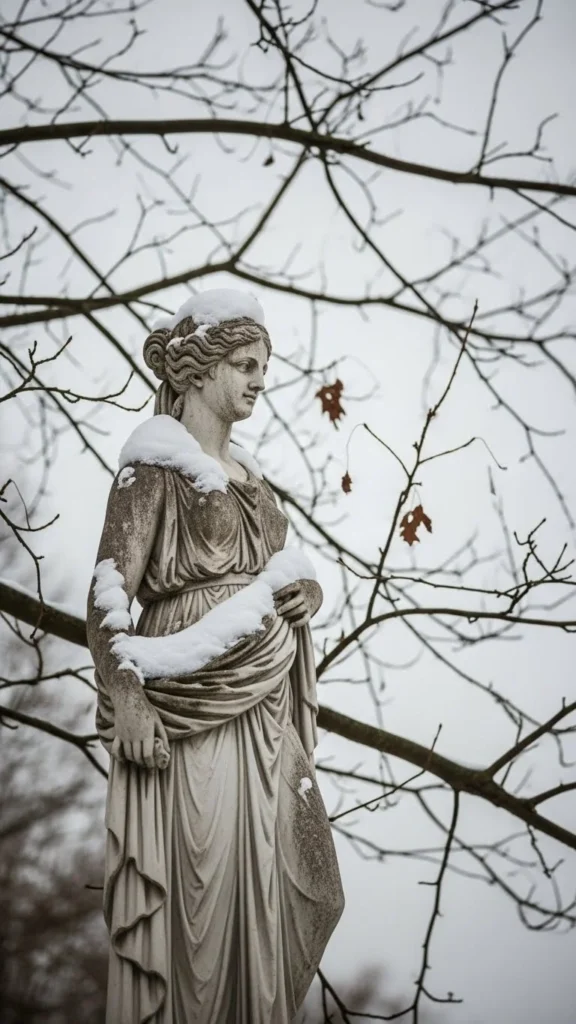 Weathered Garden Statues