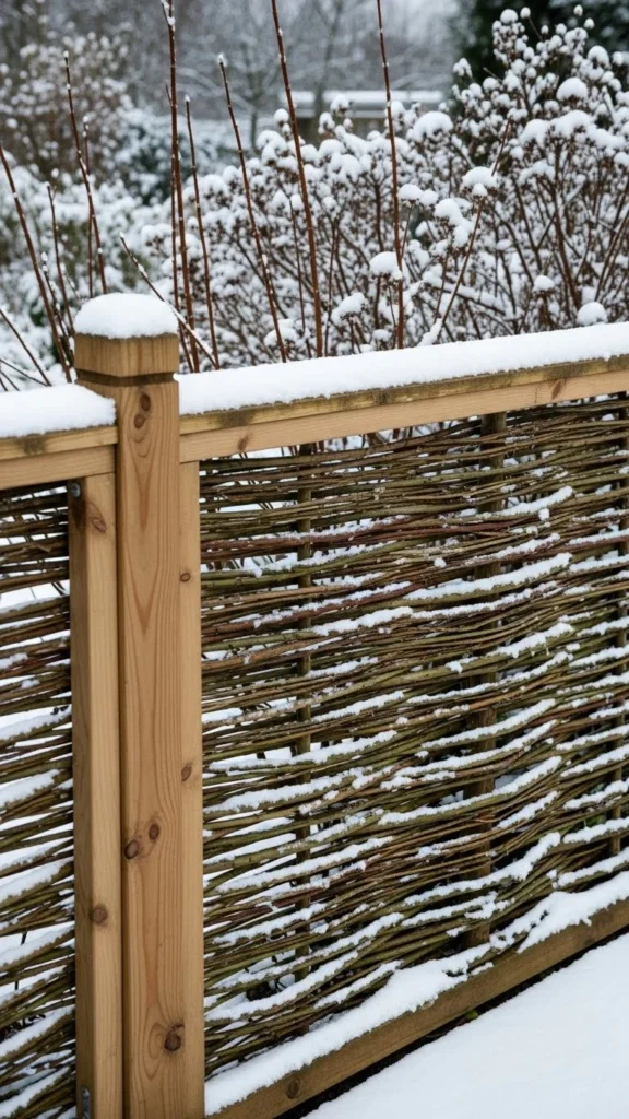Willow Woven Fence with Frame