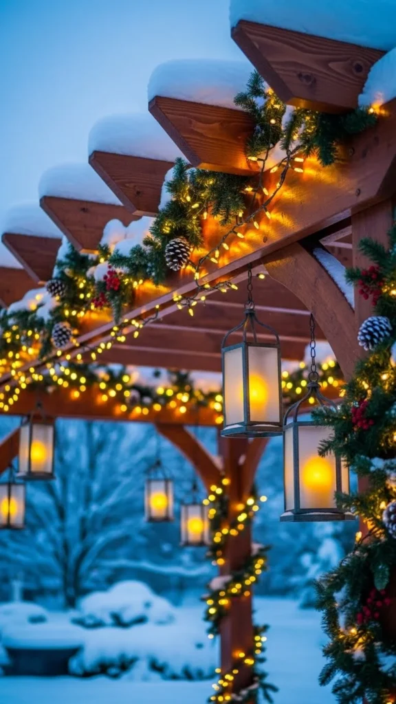Winter Pergola Glow Garden