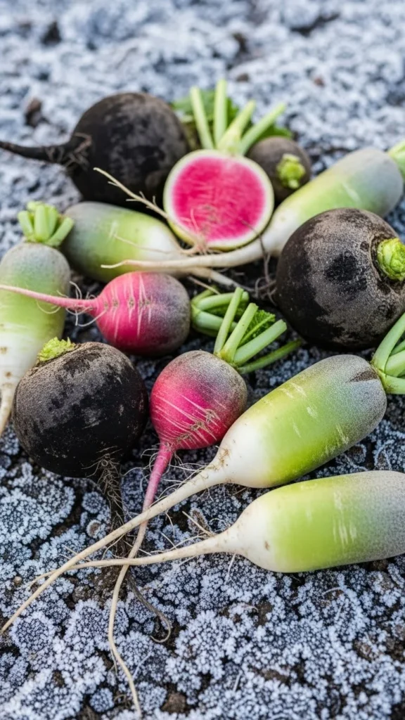 Winter Radish Varieties (Black, Watermelon, Green)