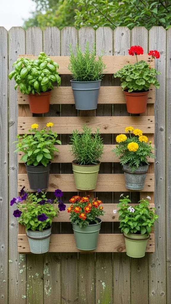 Wooden Pallet Garden Wall