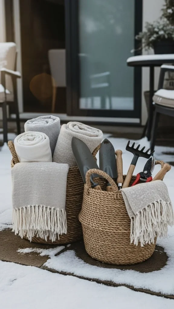 Woven Baskets for Outdoor Storage