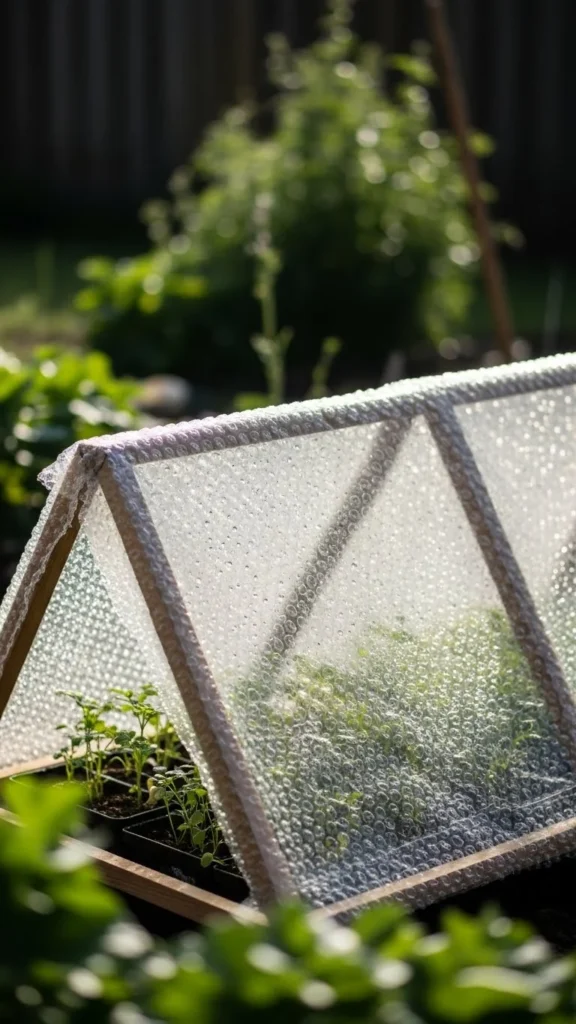 Bubble Wrap Plant Tent