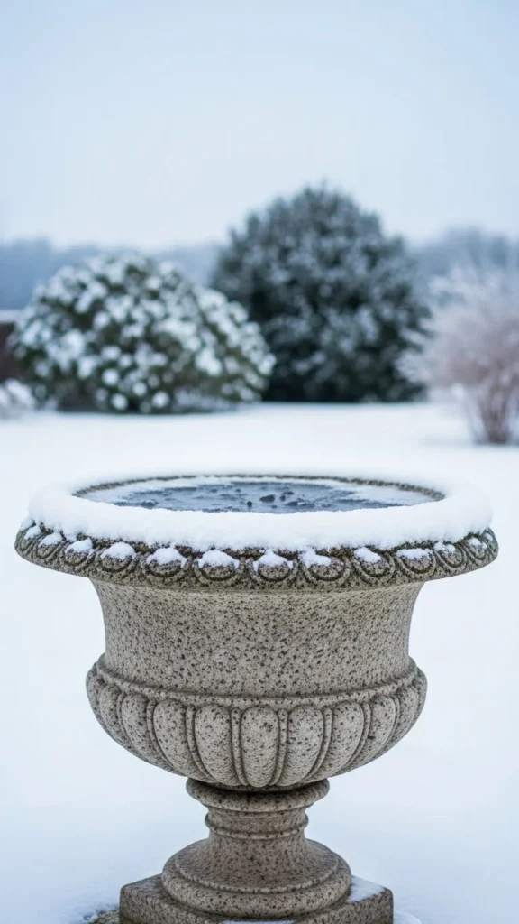 Cast Stone Urn With Water