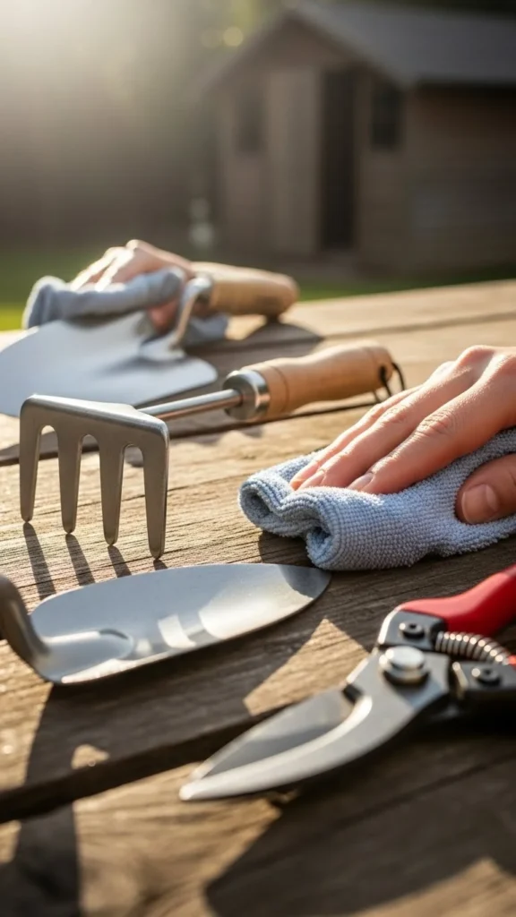 Clean Garden Tools