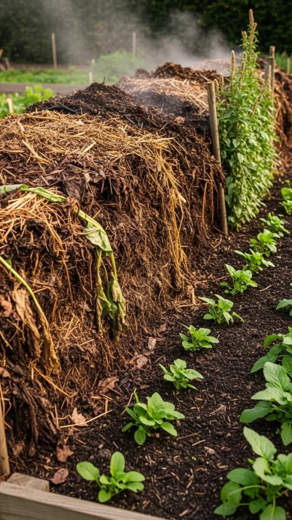 Compost Pile Heat Wall