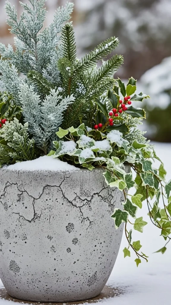 Concrete-Look Resin Pots