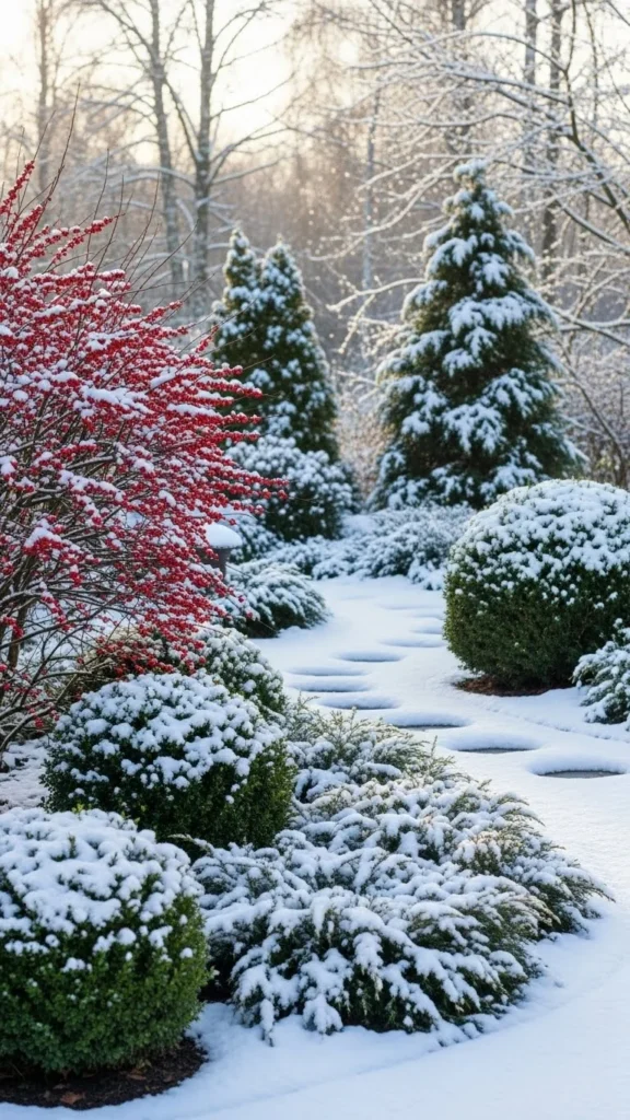 Designing with Berry Bushes for Winter Impact