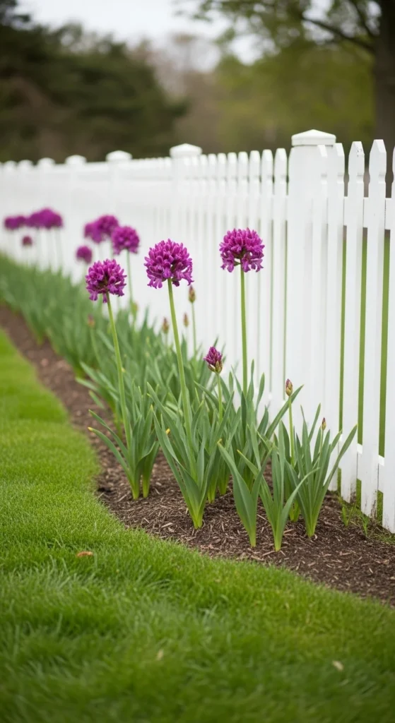 Fence-Line Gardens With Repeated Plants