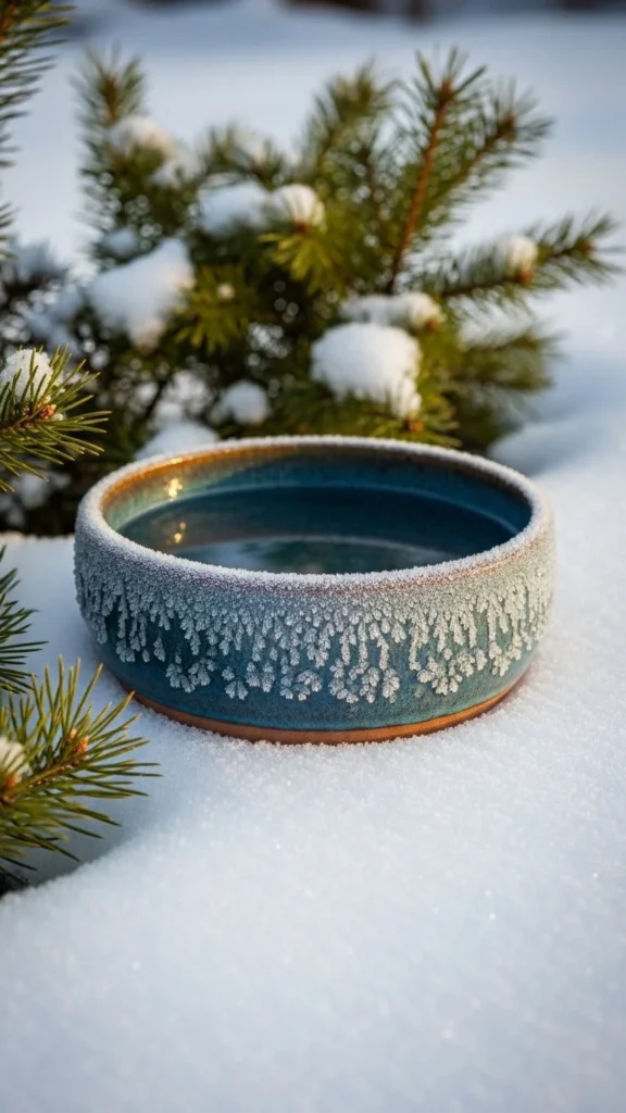 Frost-Tolerant Ceramic Water Bowl