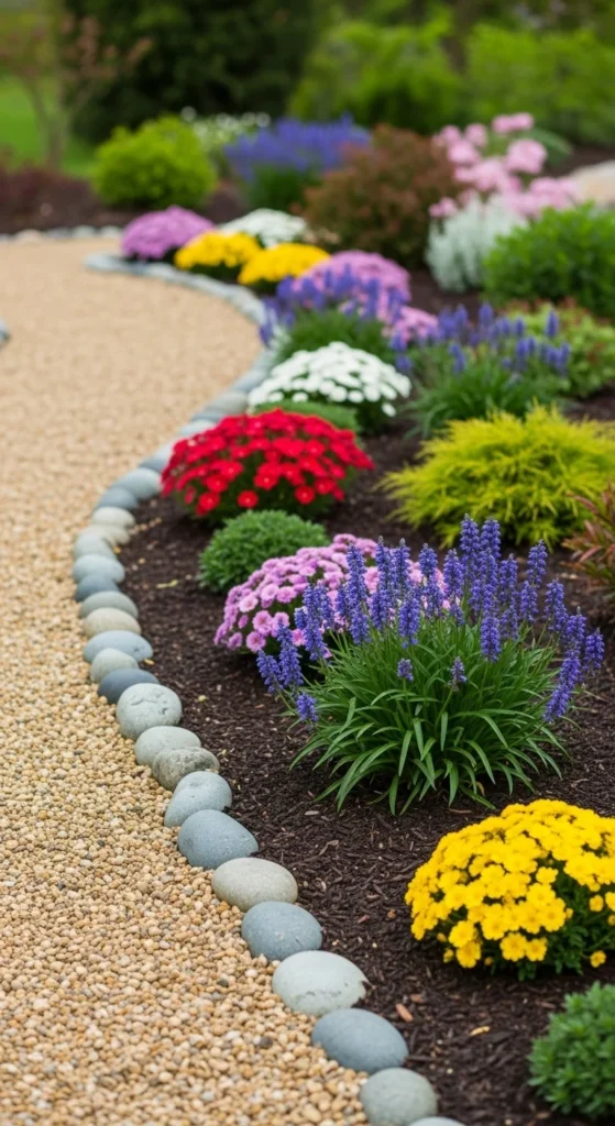 Gravel Path Rock Garden Border