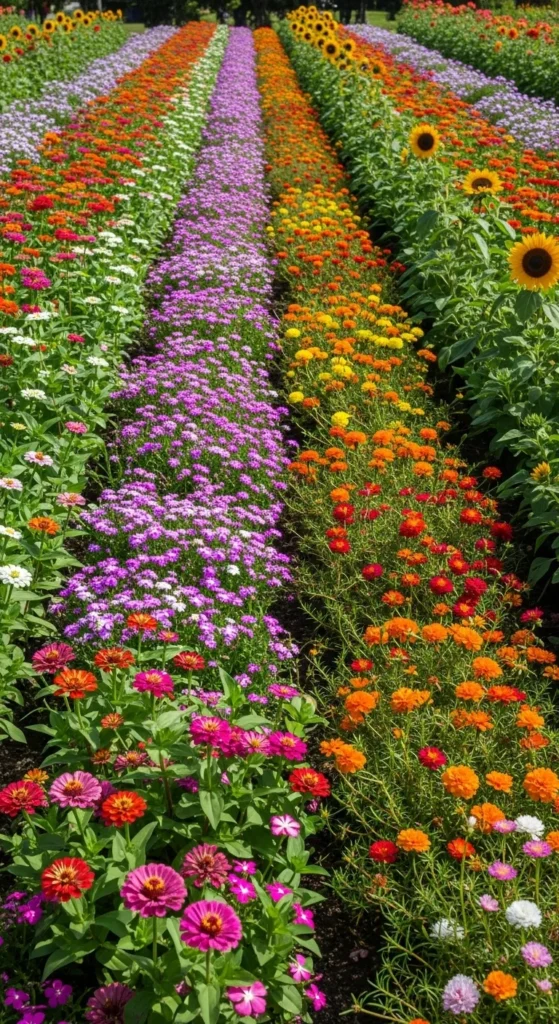 Heat-Tolerant Annual Flower Rows