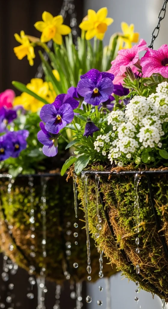 Lightweight Soil in Hanging Baskets