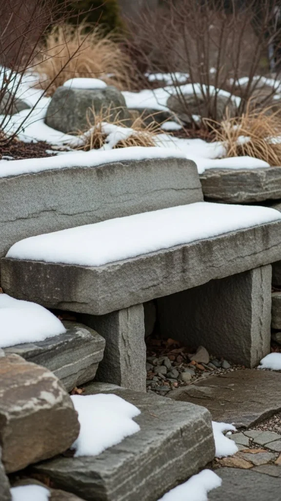 Low Stone Benches