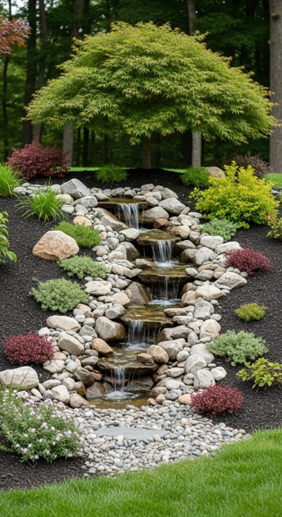 Minimalist Rock Garden With Few Plants