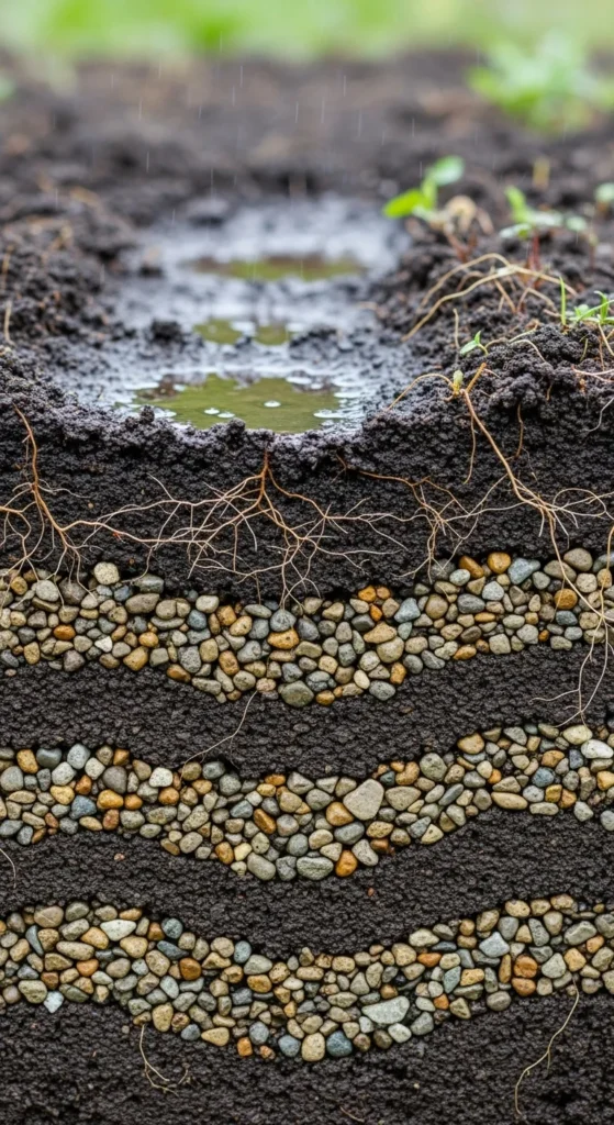 Mixed-Size Gravel Layers