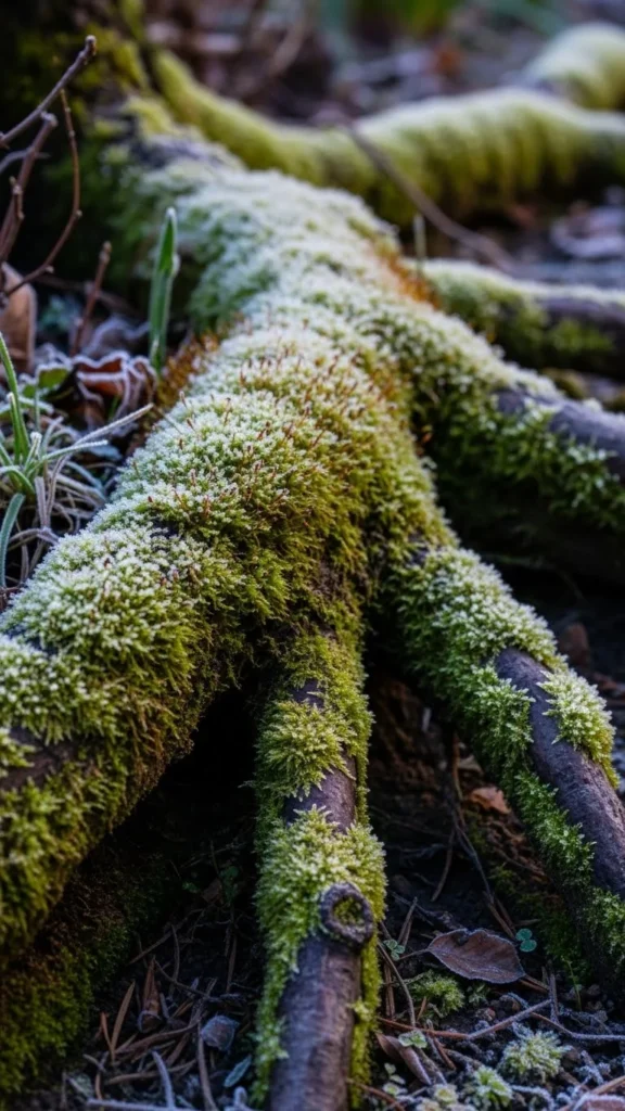 Moss Garden Around Tree Roots