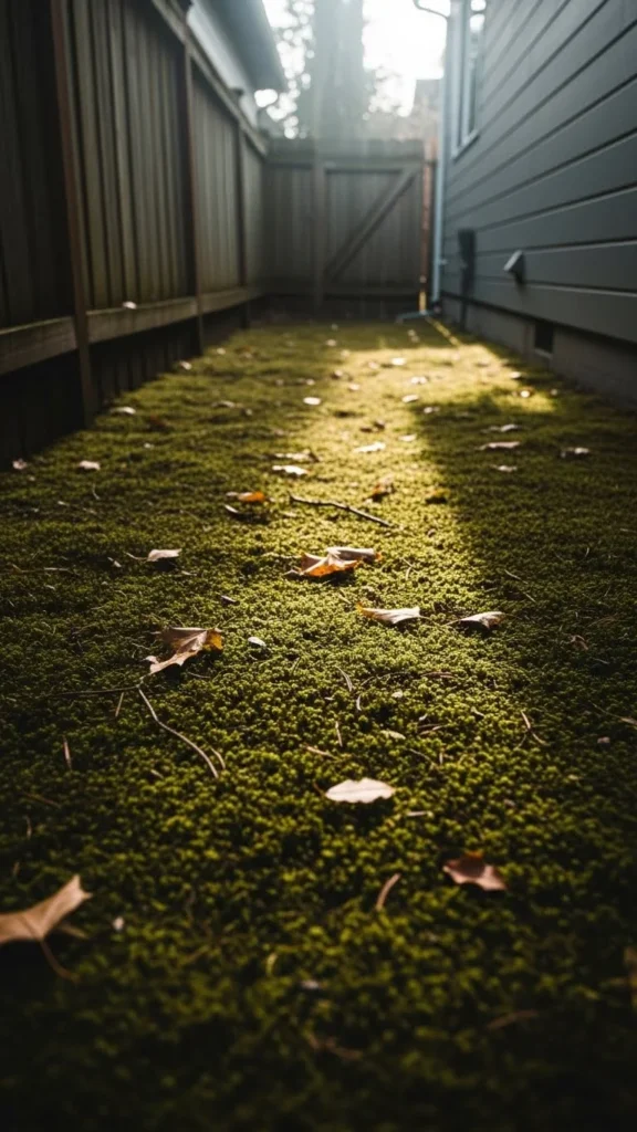 Moss Garden in Narrow Side Yards