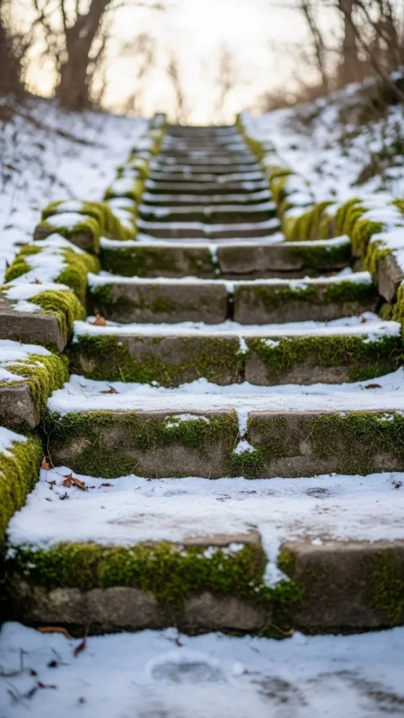 Moss Garden on Stone Steps