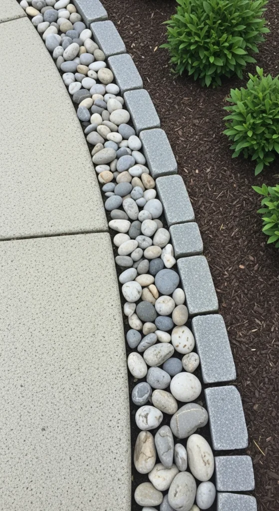 Pathway Borders With Repeated Stones
