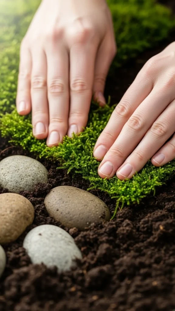 Planting Moss So It Stays Put