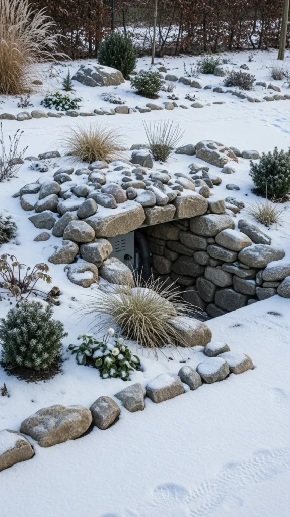 Rock Garden Around Utilities
