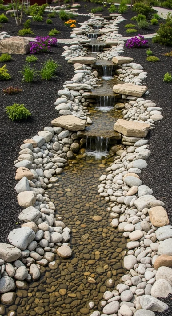 Rock Garden With Dry Creek Bed
