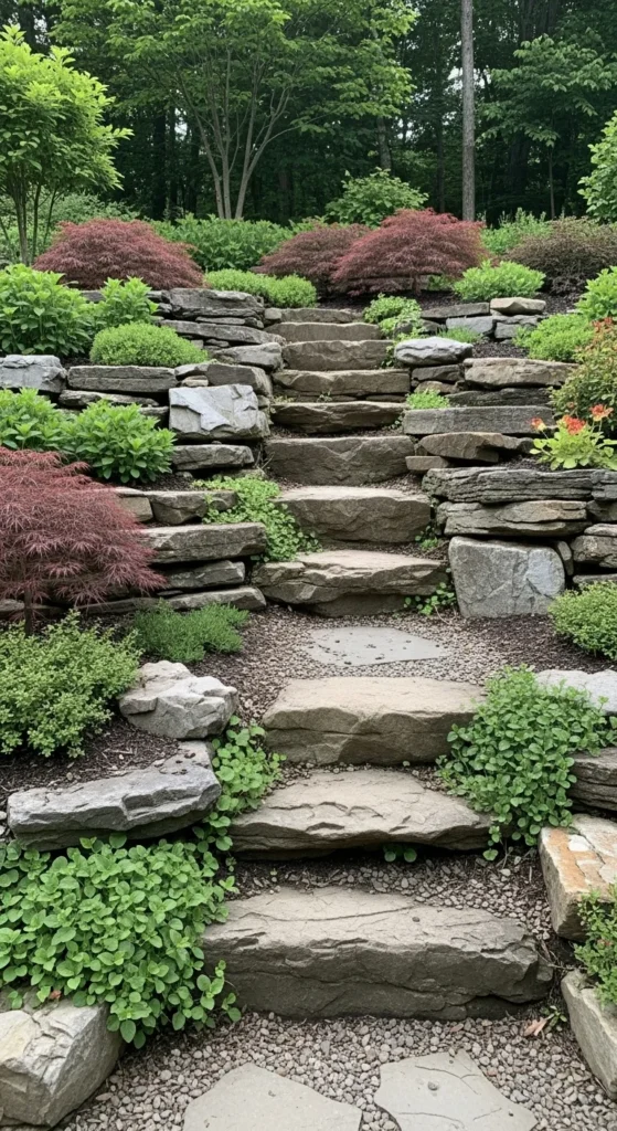 Rock Garden With Terraced Levels