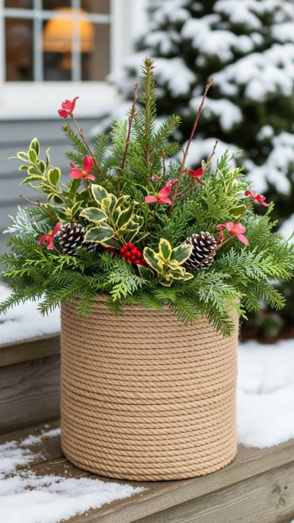 Simple Rope-Wrapped Pot