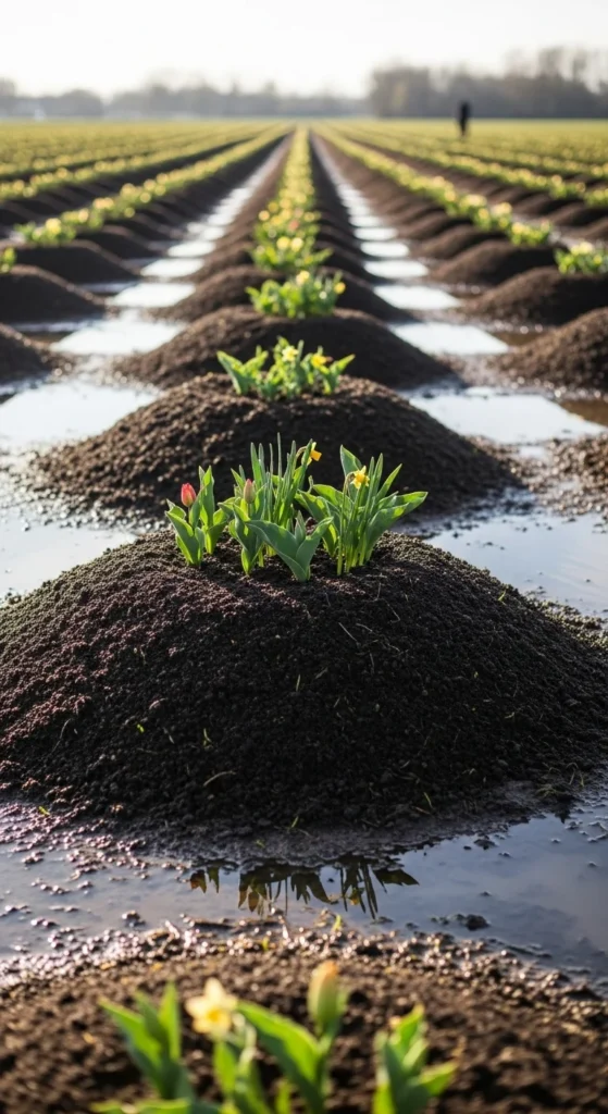 Slightly Raised Planting Mounds