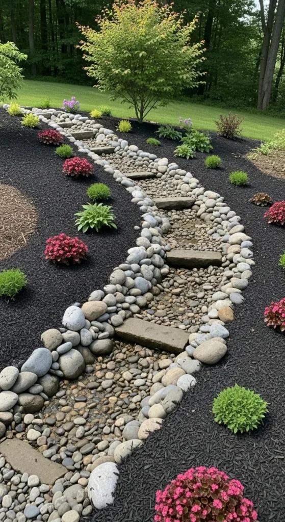 Sloped Yard Rock Garden Solution