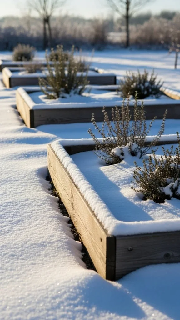 Snow-Covered Herb Beds