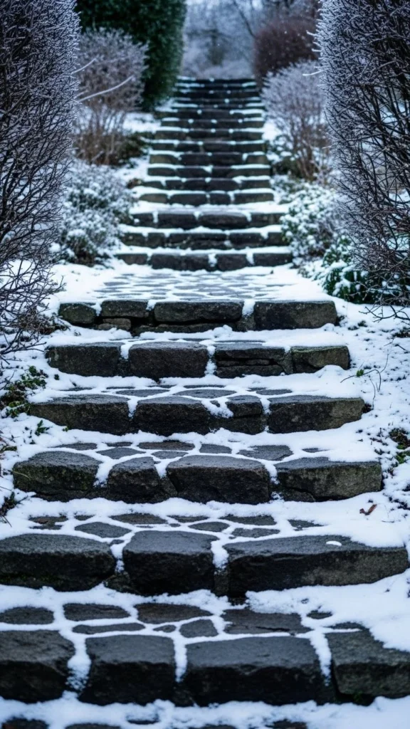 Snow-Framed Steps