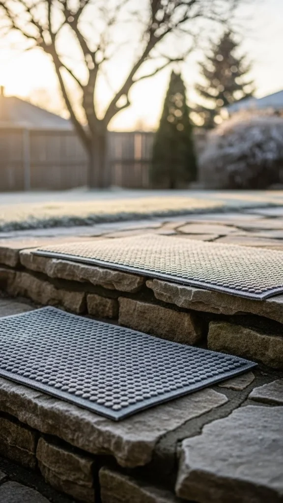 Use Outdoor Mats and Temporary Covers