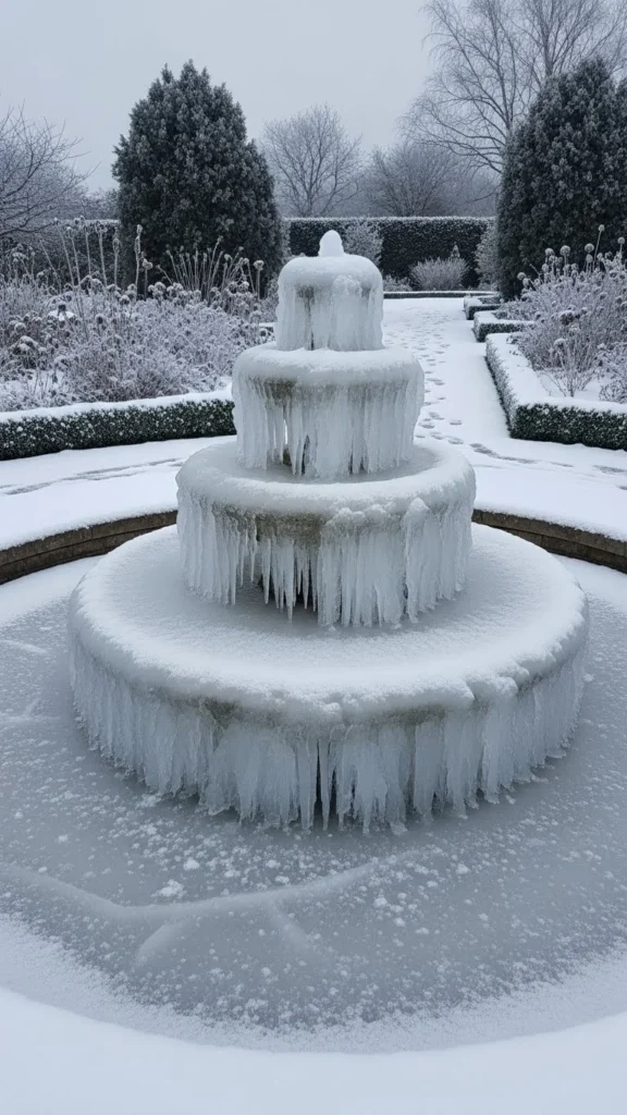 Winter Water Feature Silhouettes