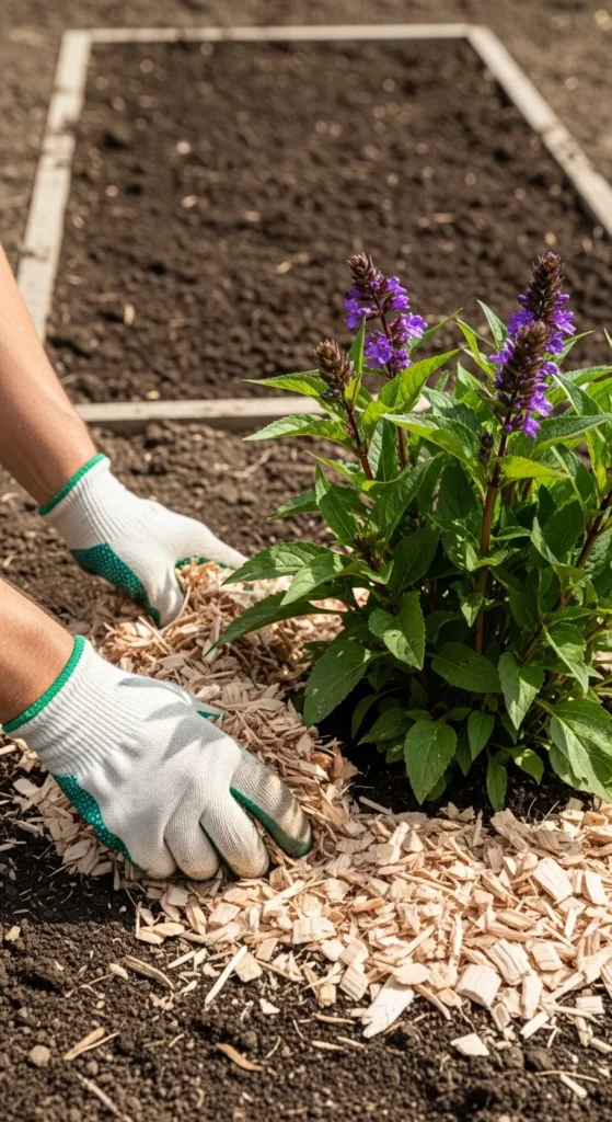 Add Wood Chips Around Perennials, Not in Seed Beds