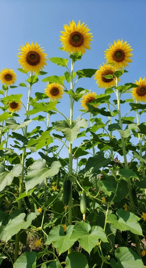 Cucumbers and Sunflowers