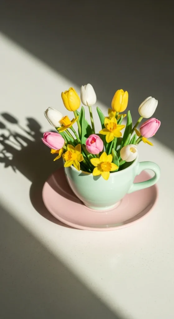 Cup & Saucer Mini Bouquet