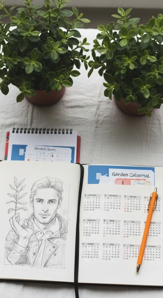 Garden Journal Calendar Hybrid
