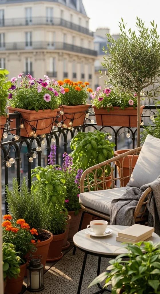 how to decorate garden balcony