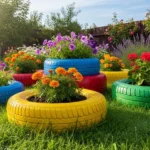 How to Make Garden Decor With Old Tires