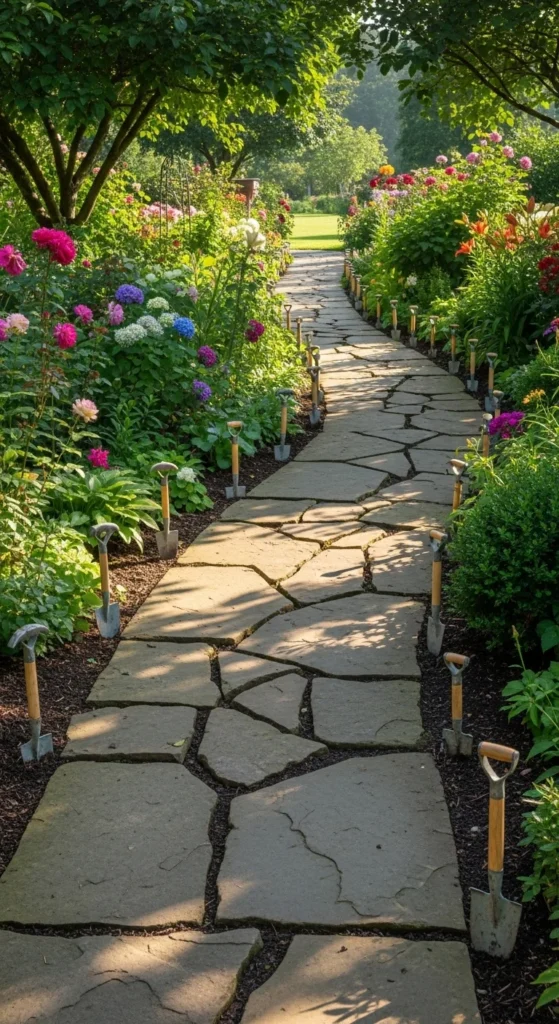 Incorporate Tools Into Your Garden Pathway
