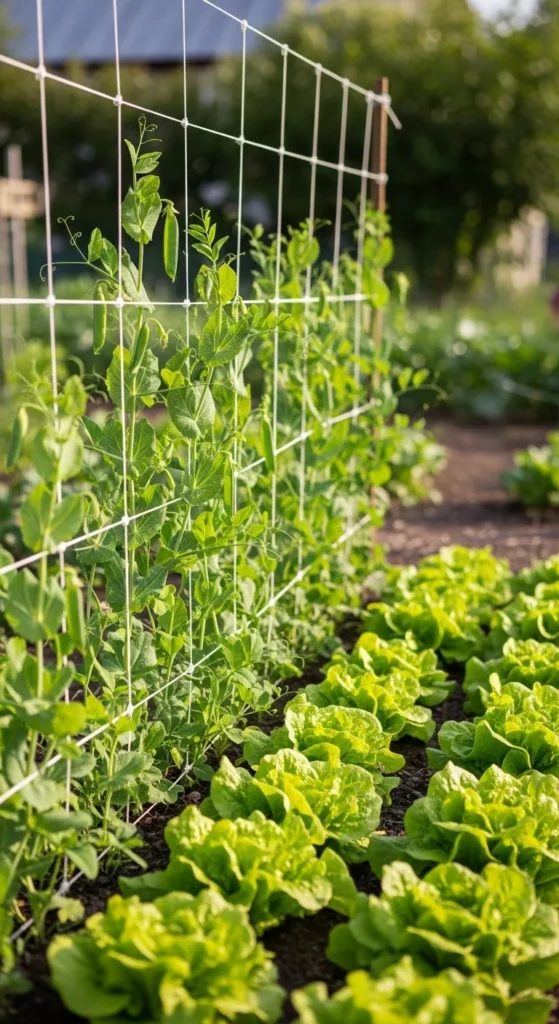  Lettuce Under Taller Peas