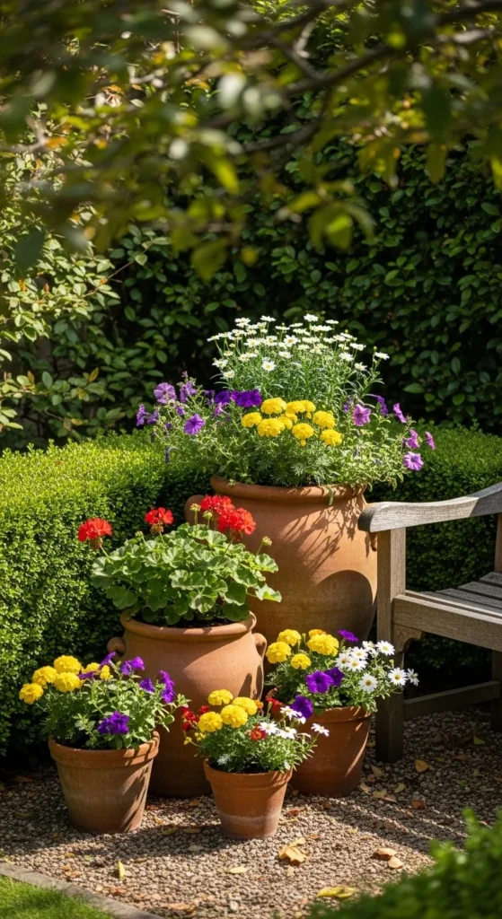 Mix Potted Plants and Ground Plants