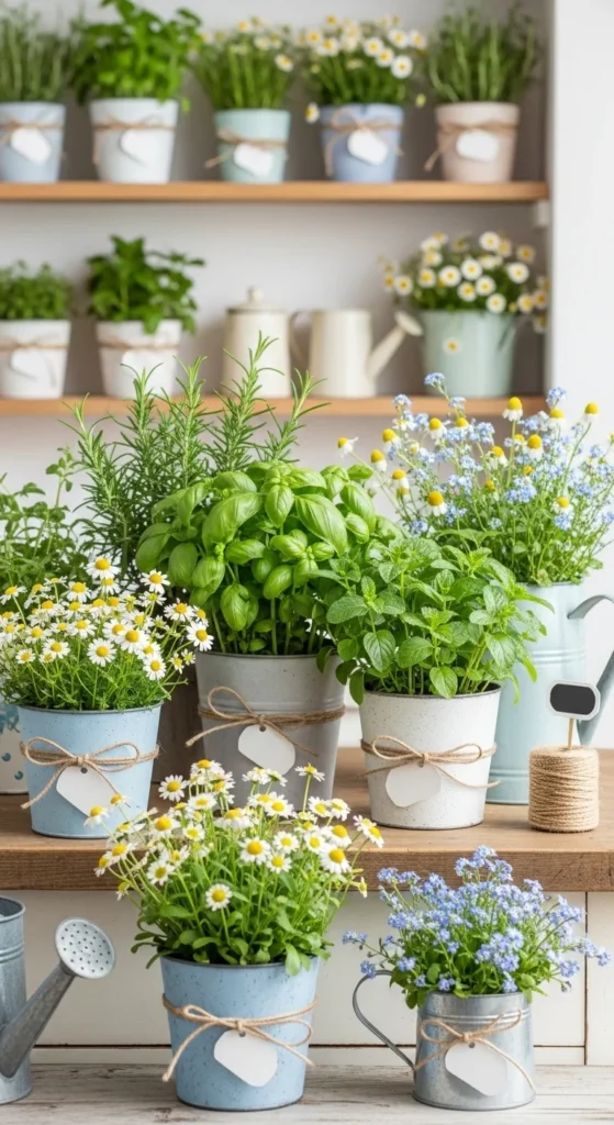 Mixed Herb and Flower Beds