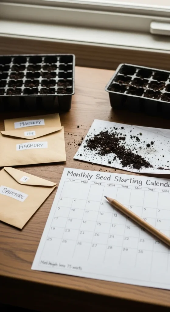 Monthly Seed Starting Calendar